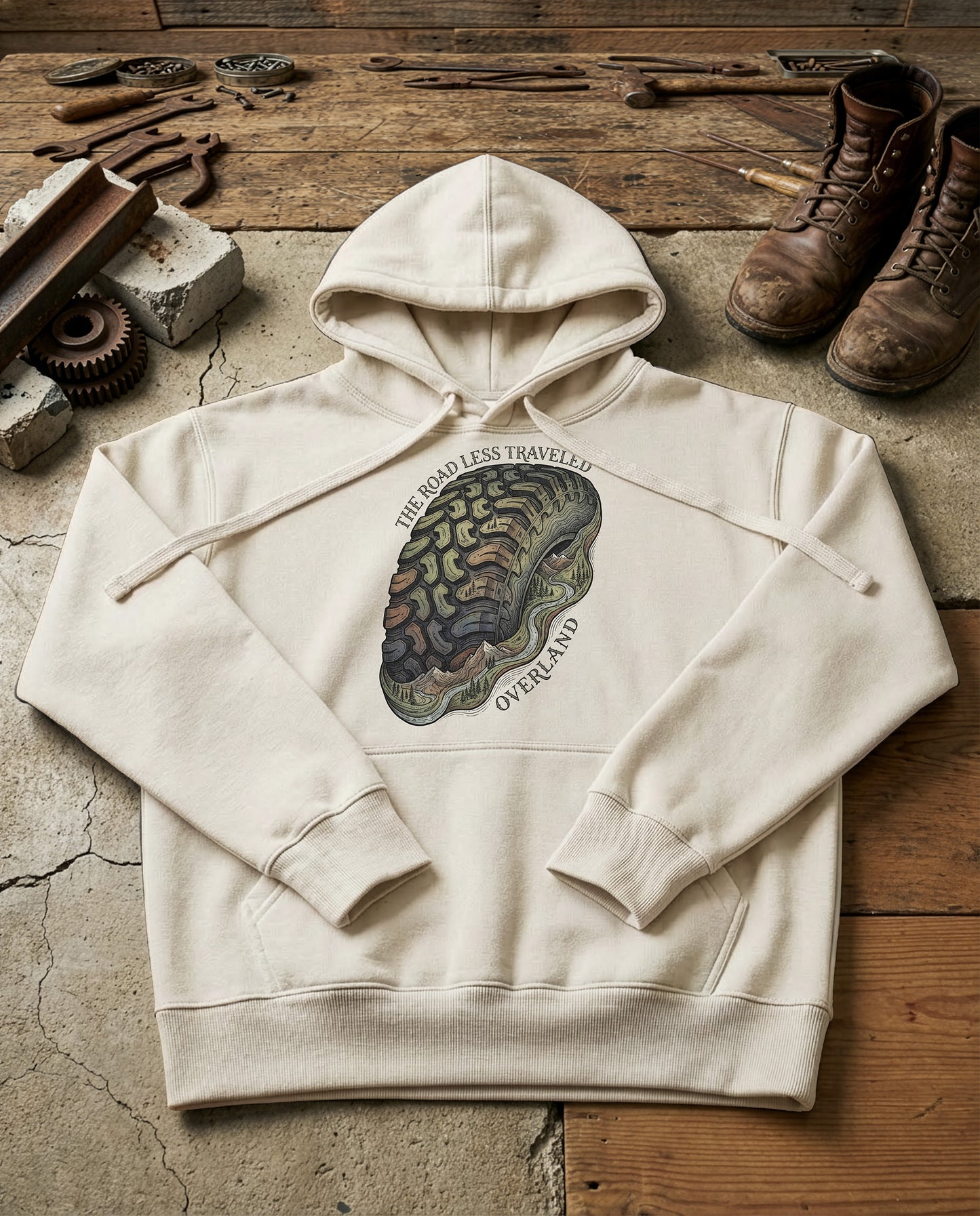 Tread Path | Structured Hoodie - bone.jpg