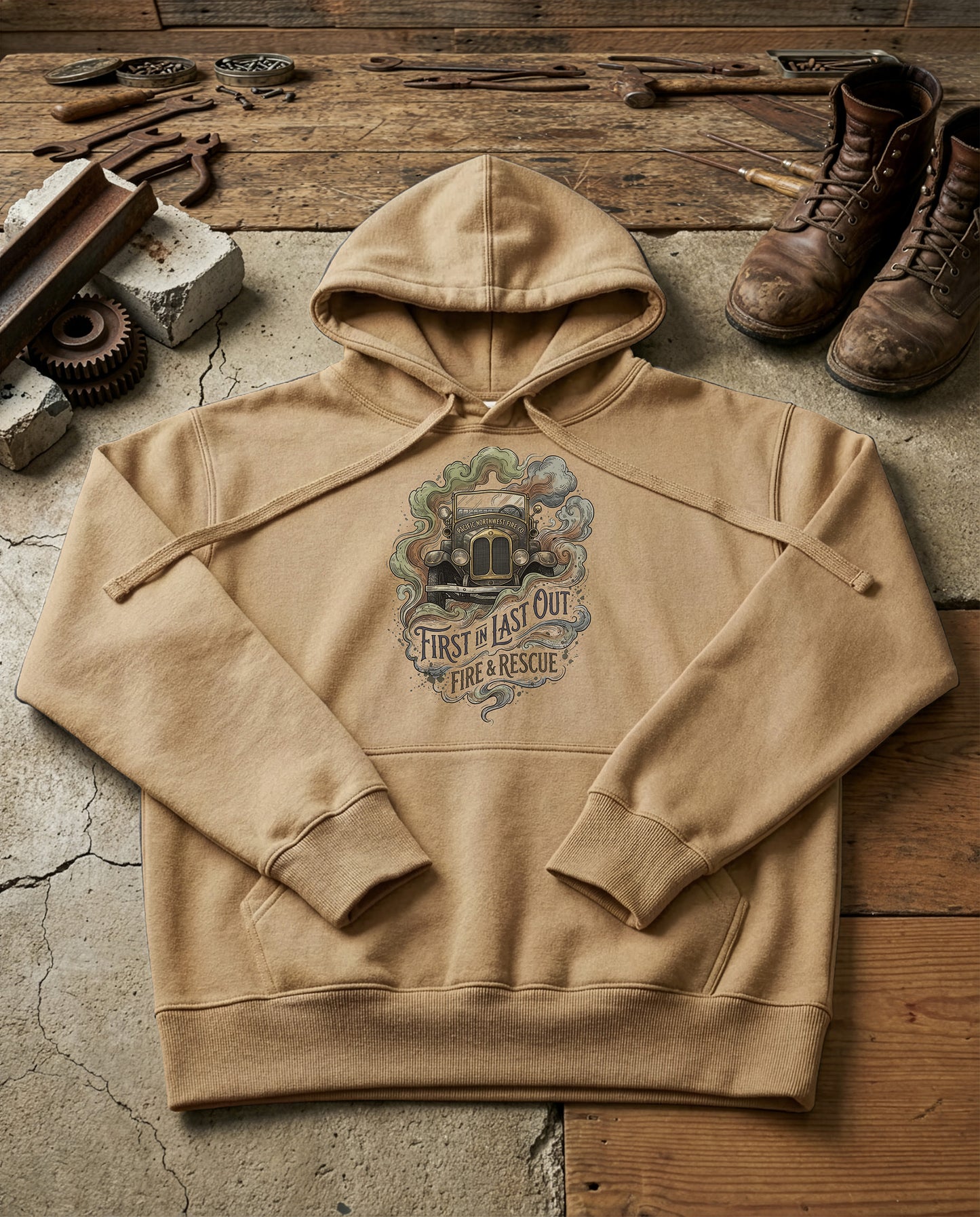 The Engine | Structured Hoodie - sandstone.jpg