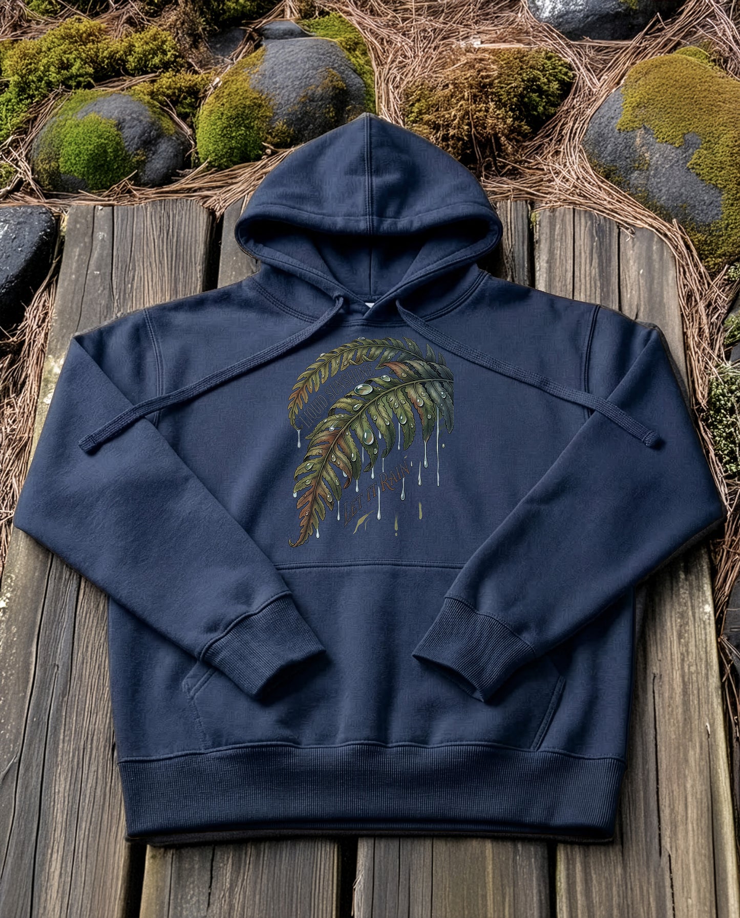 Liquid Sunshine | Structured Hoodie - navy.jpg