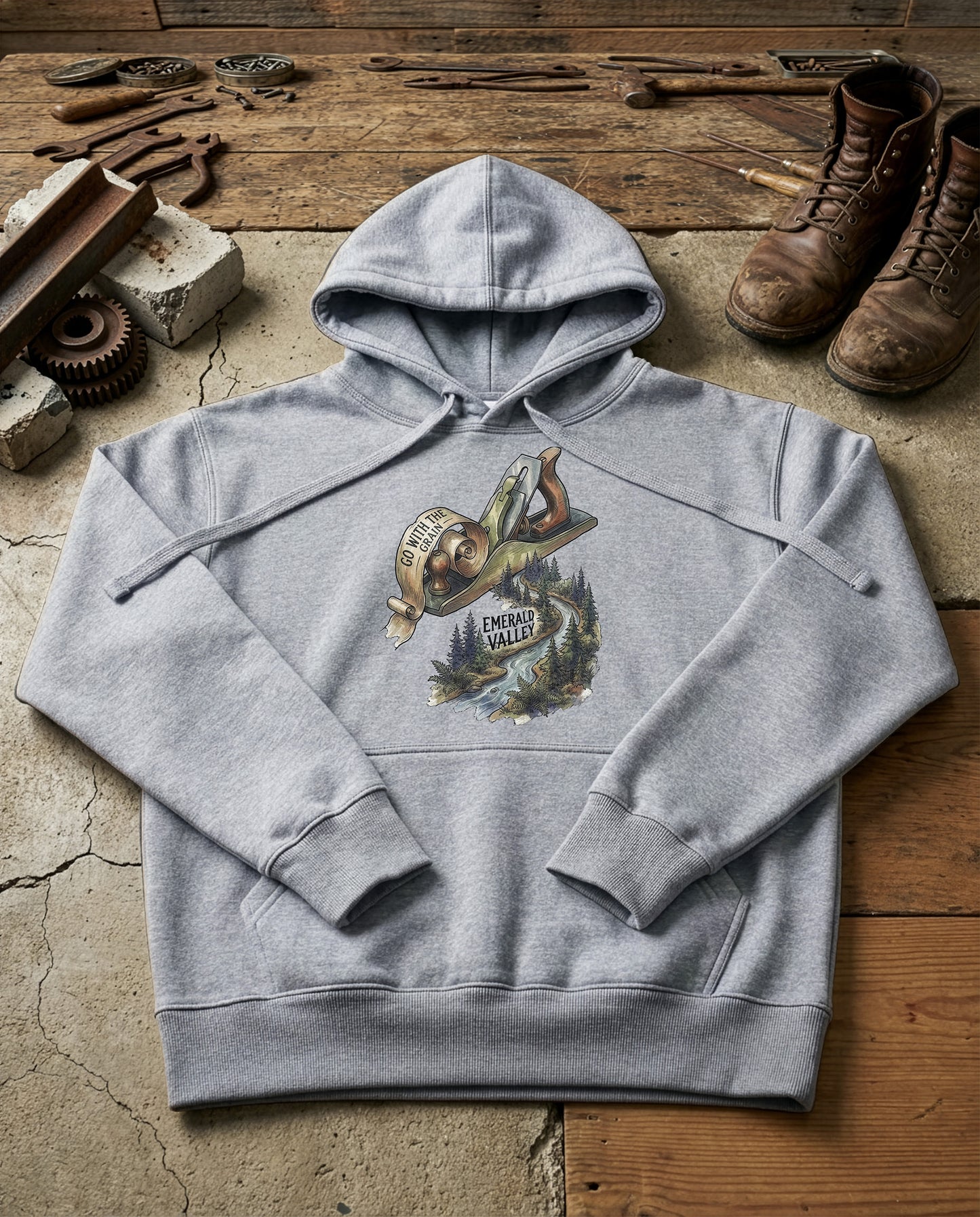 The Grain | Structured Hoodie - grey-heather.jpg