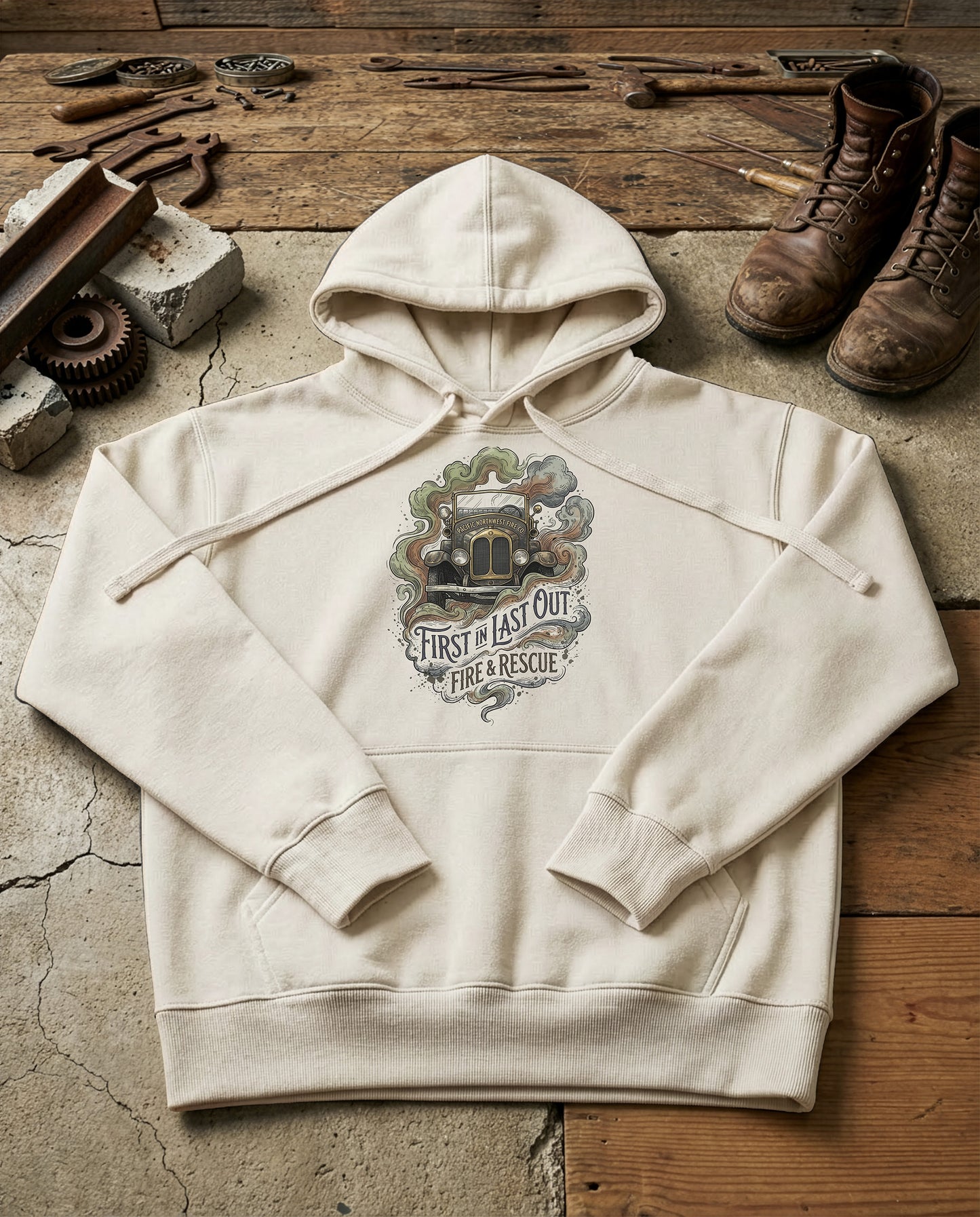 The Engine | Structured Hoodie - bone.jpg