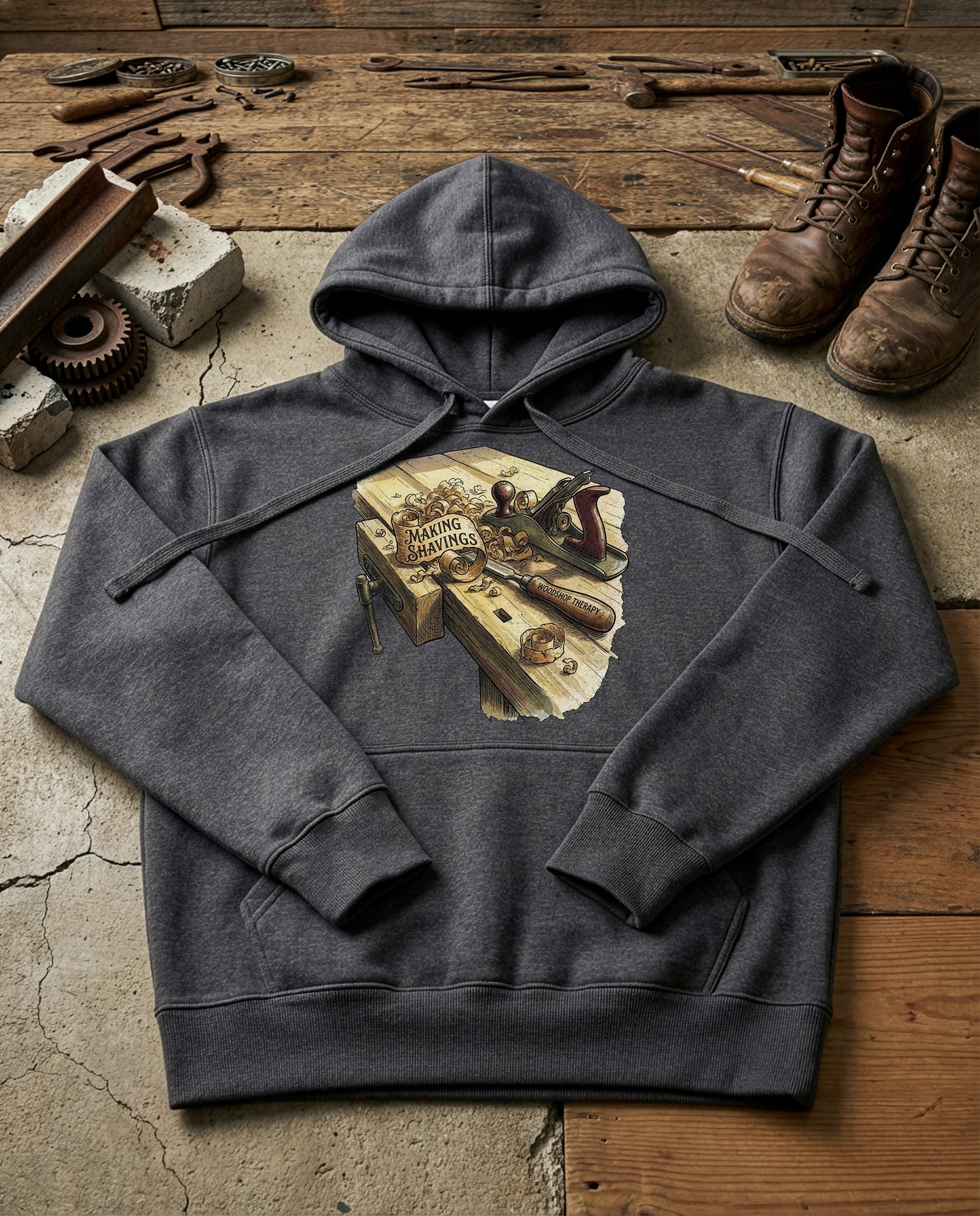 The Curl | Structured Hoodie - charcoal-heather.jpg