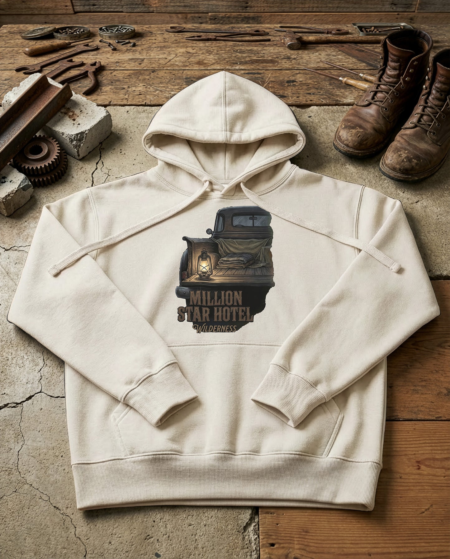Night Camp | Structured Hoodie - bone.jpg
