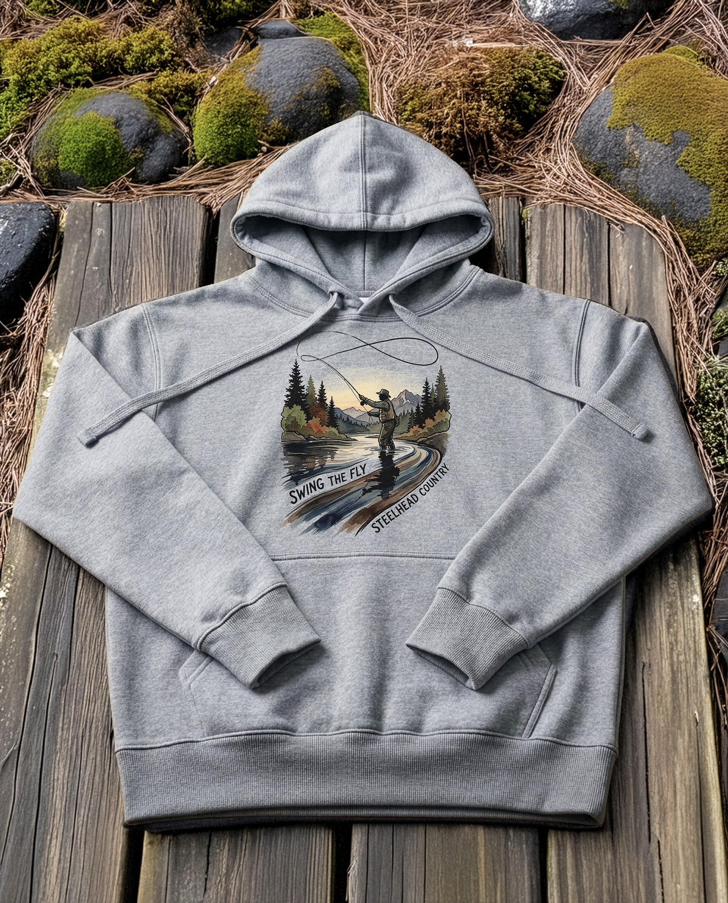 Spey Cast | Structured Hoodie - grey-heather.jpg
