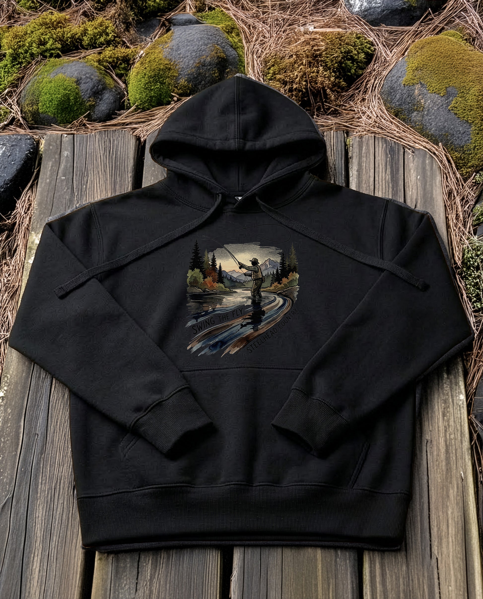 Spey Cast | Structured Hoodie - black.jpg