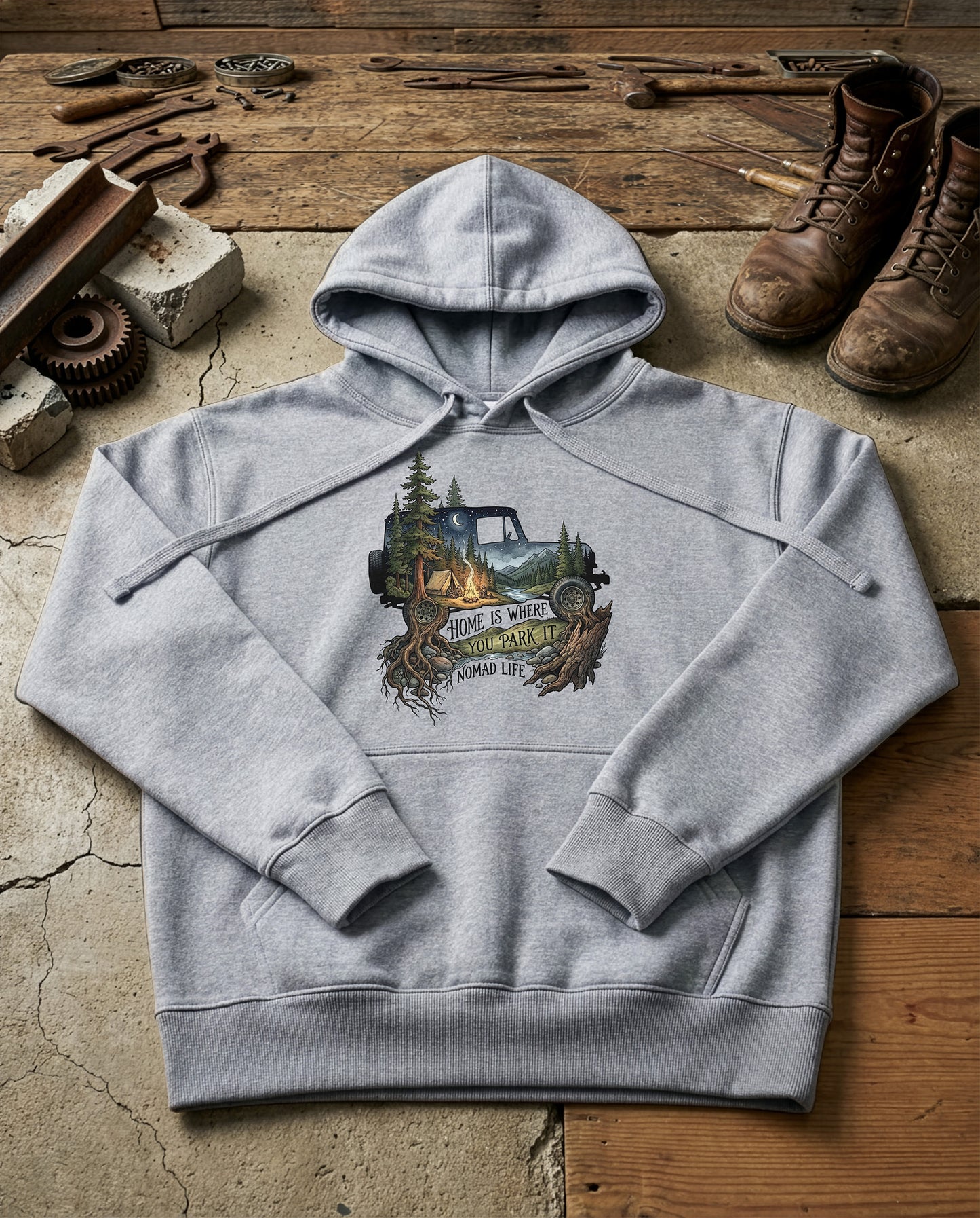 Spirit Vehicle | Structured Hoodie - grey-heather.jpg