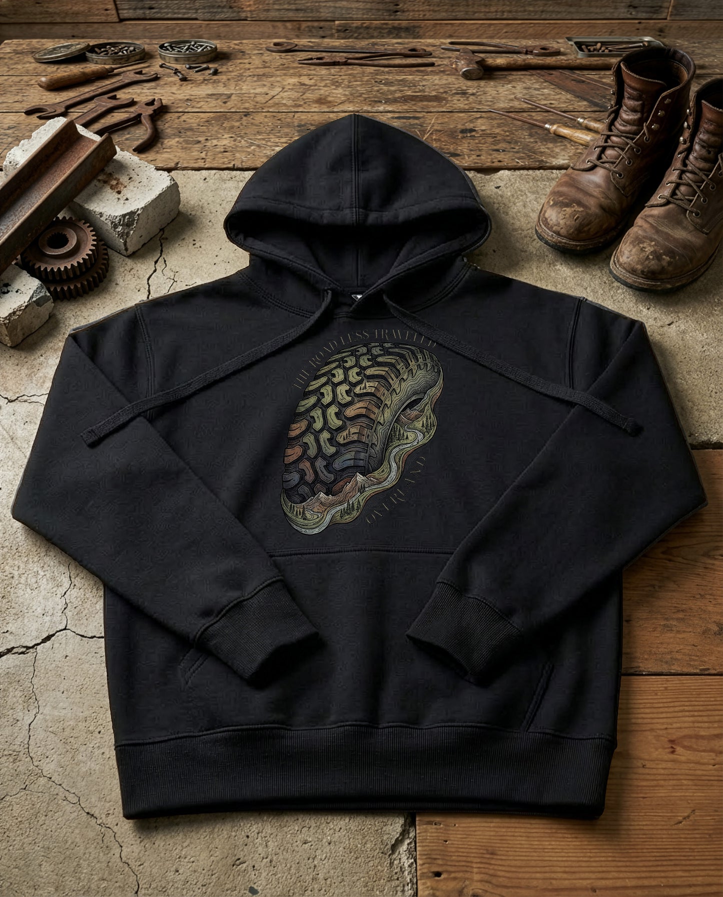 Tread Path | Structured Hoodie - black.jpg