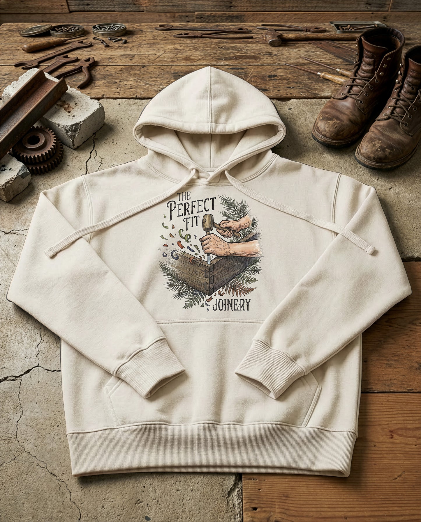 The Joinery | Structured Hoodie - bone.jpg