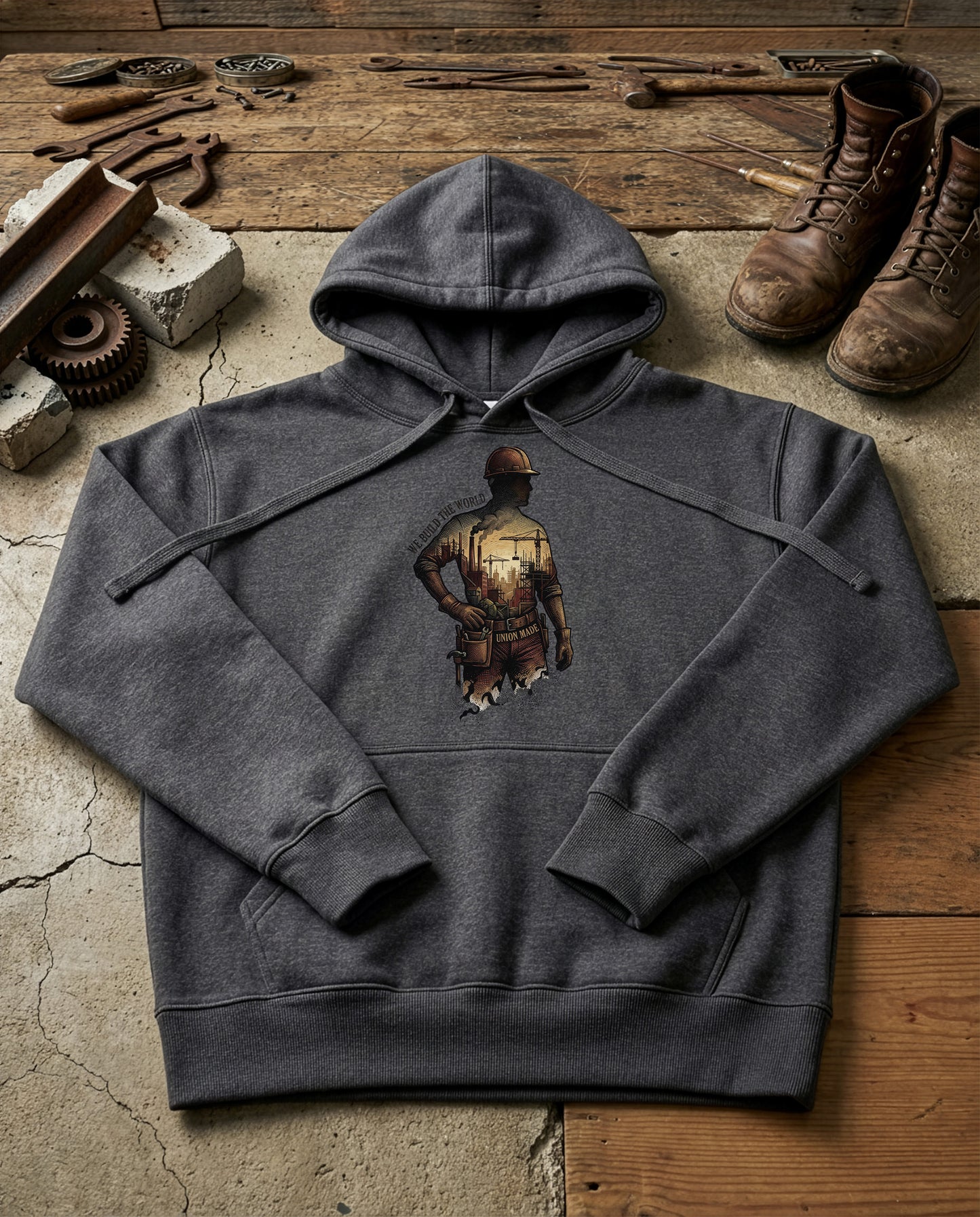 The Builder | Structured Hoodie - charcoal-heather.jpg
