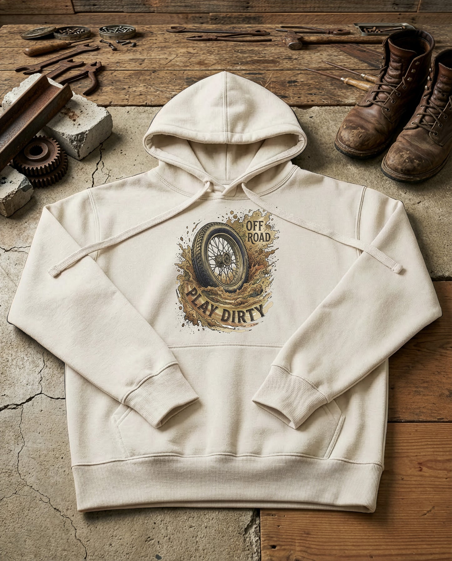 Mud Bog | Structured Hoodie - bone.jpg