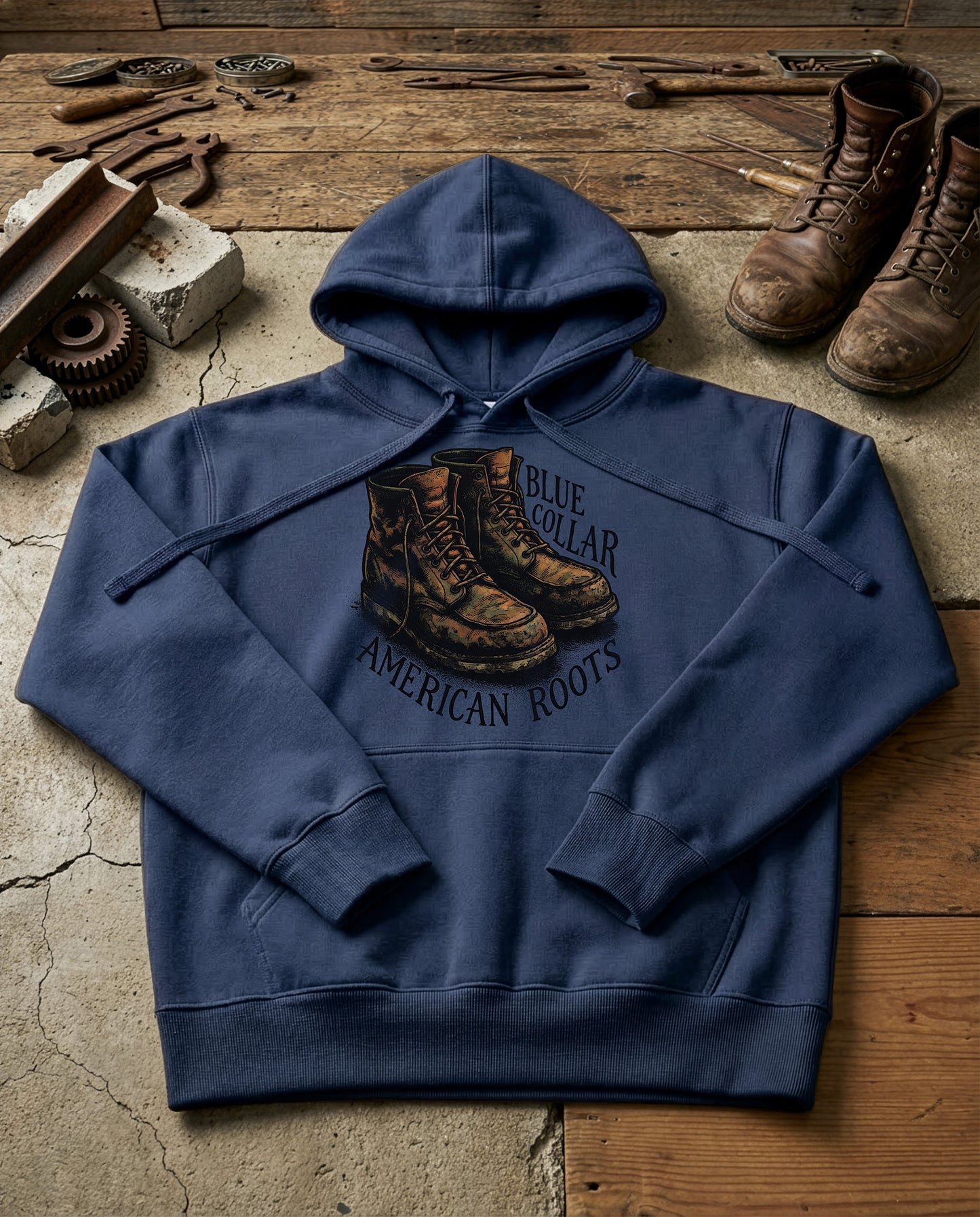 Work Boots | Structured Hoodie - navy.jpg