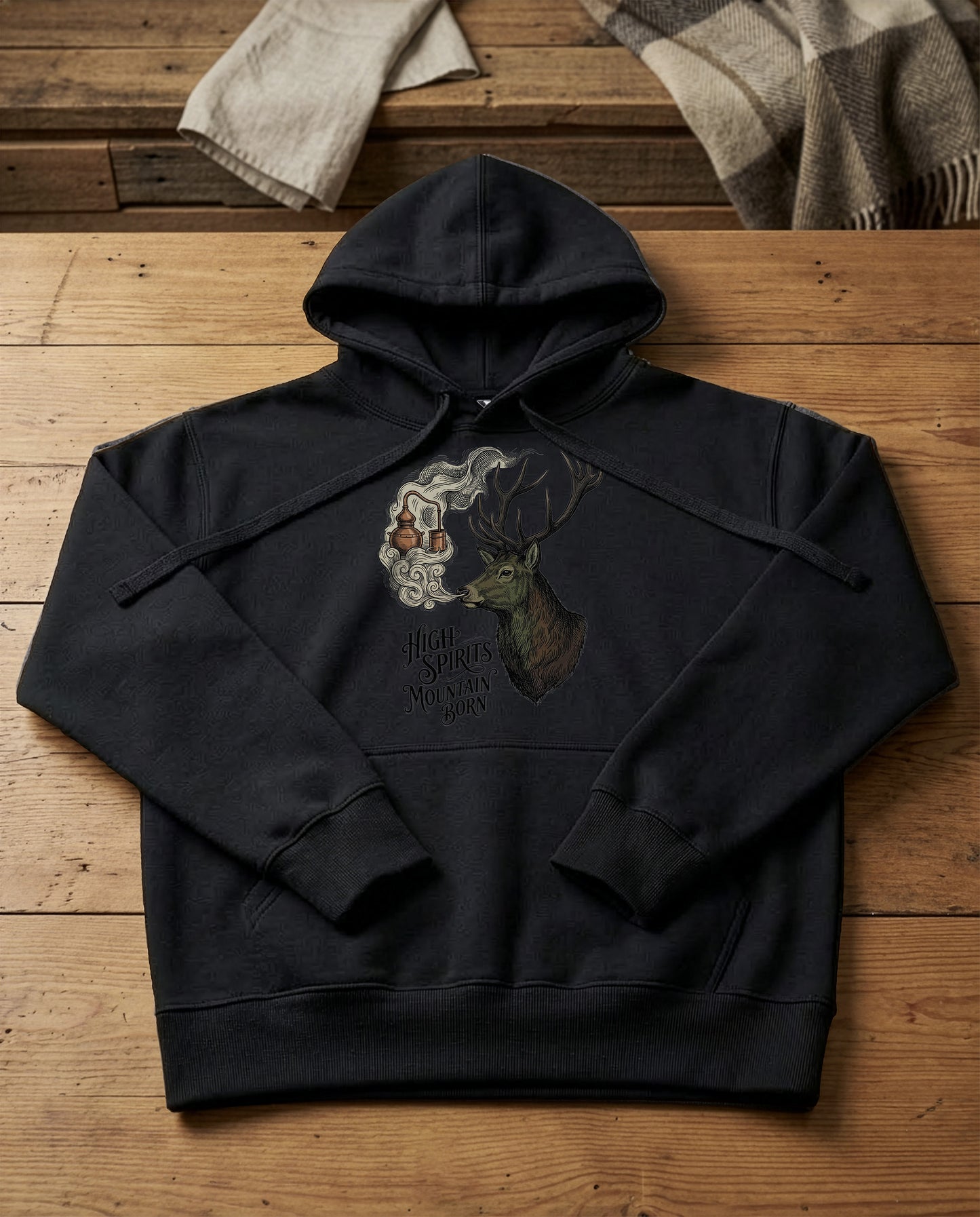 Stag's Breath | Structured Hoodie - black.jpg