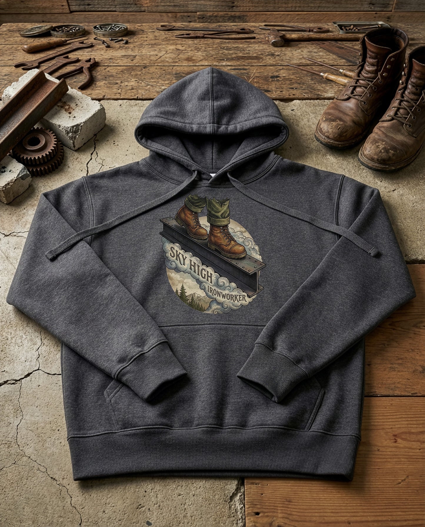 High Iron | Structured Hoodie - charcoal-heather.jpg