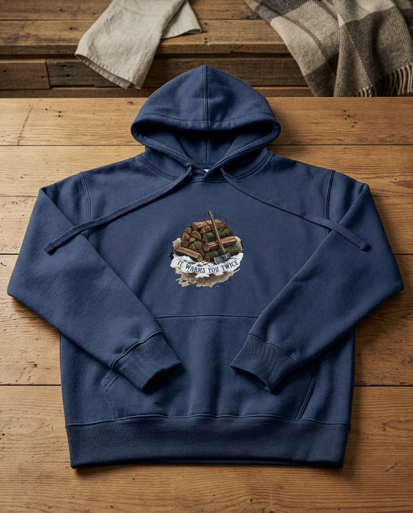 Woodpile | Structured Hoodie - navy.jpg