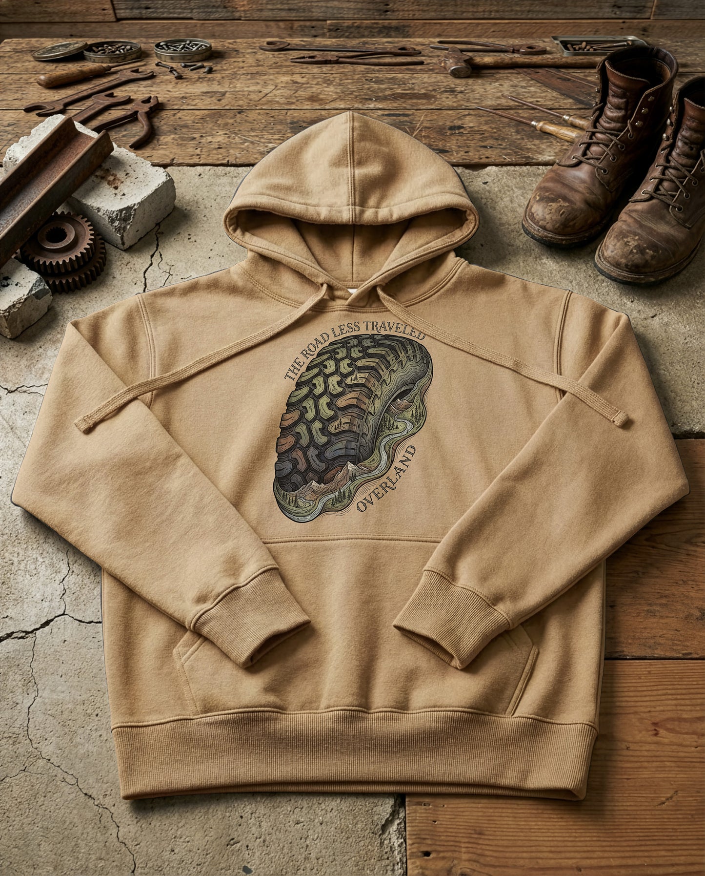 Tread Path | Structured Hoodie - sandstone.jpg