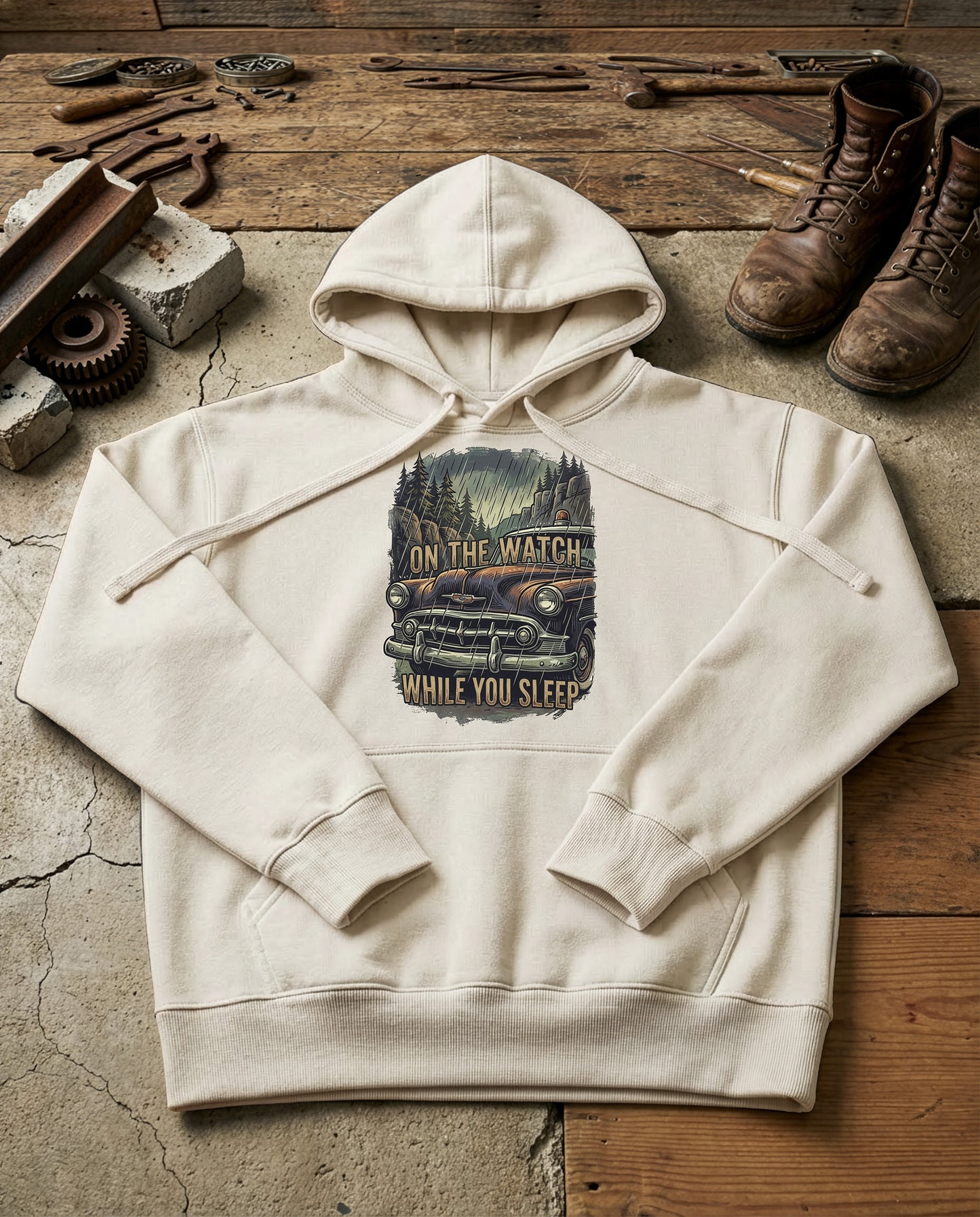 Midnight Patrol | Structured Hoodie - bone.jpg