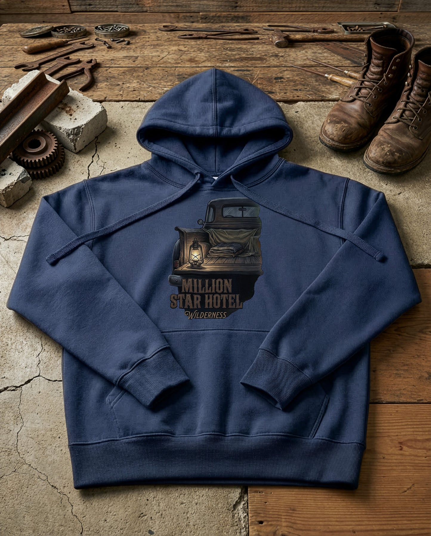 Night Camp | Structured Hoodie - navy.jpg