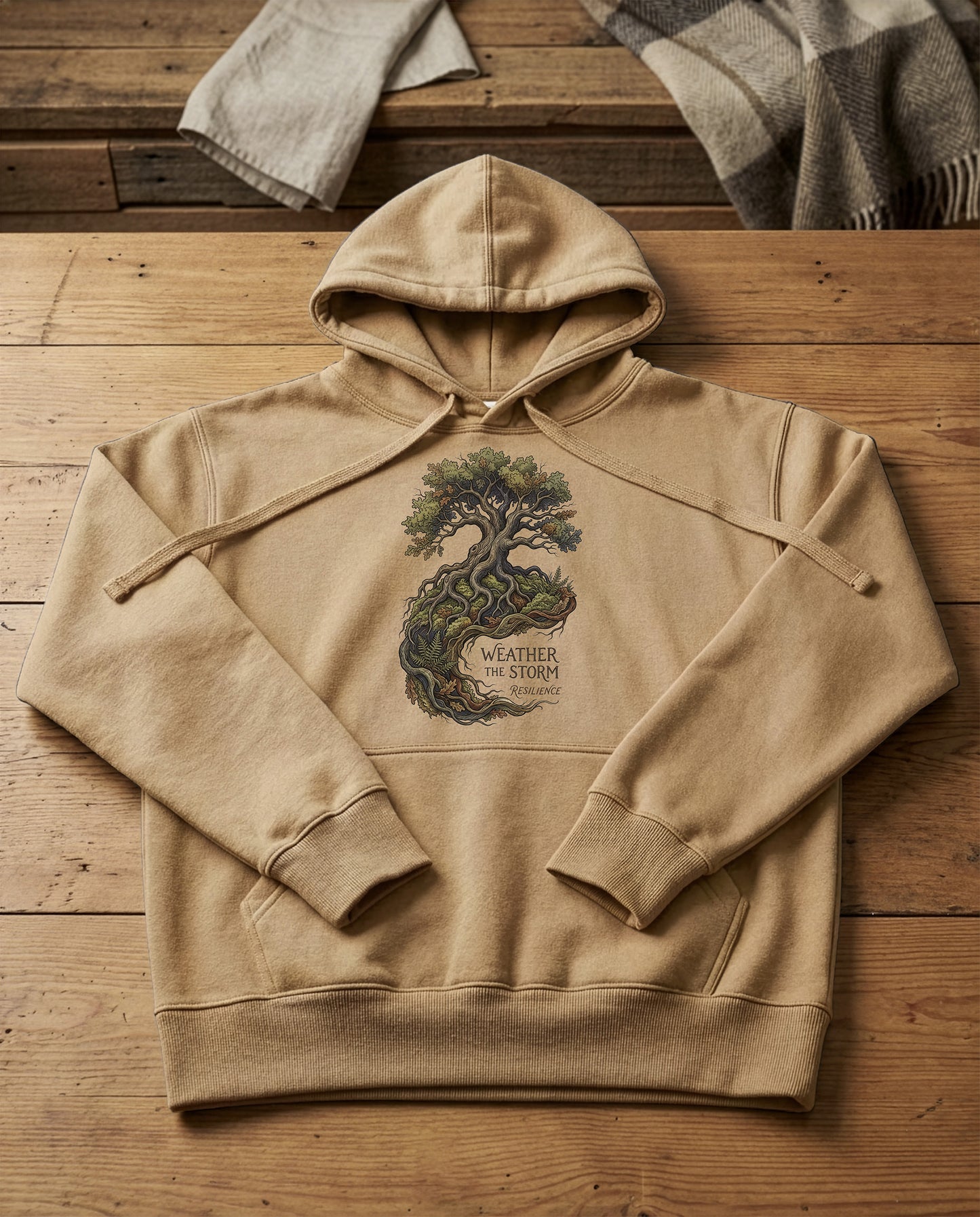 Oak Roots | Structured Hoodie - sandstone.jpg