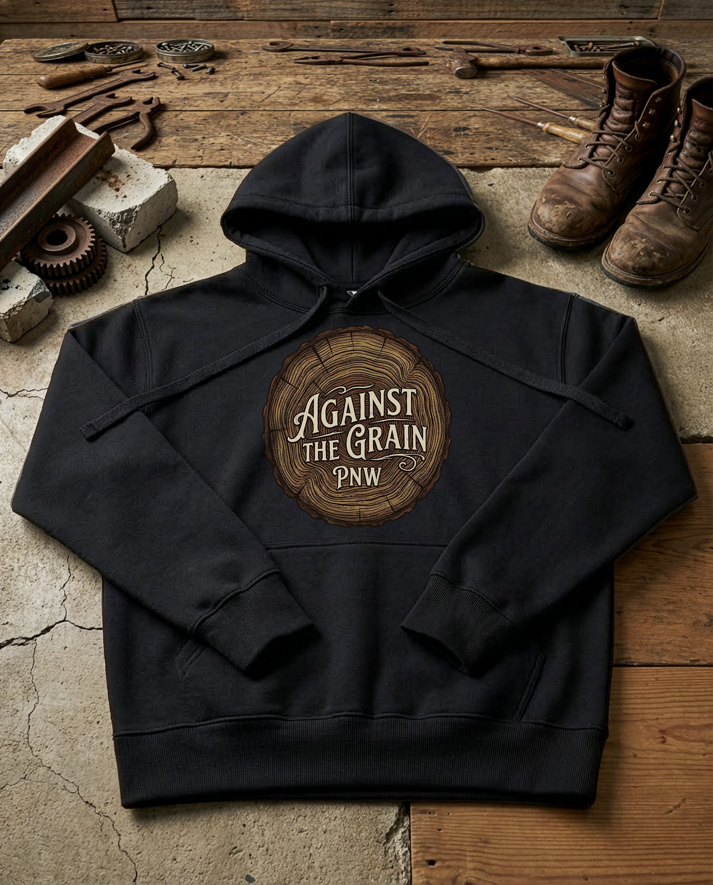 Old Block | Structured Hoodie - black.jpg