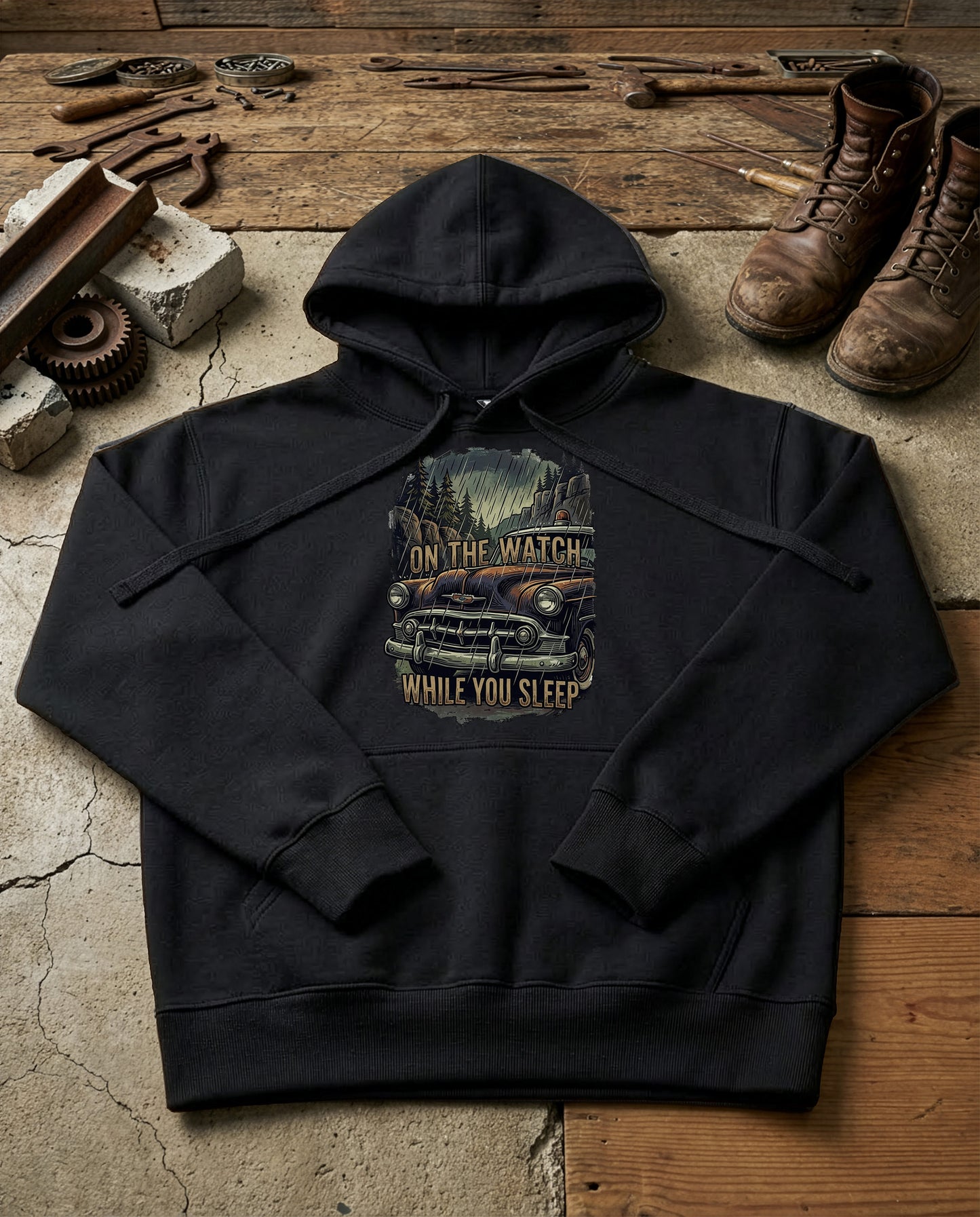 Midnight Patrol | Structured Hoodie - black.jpg