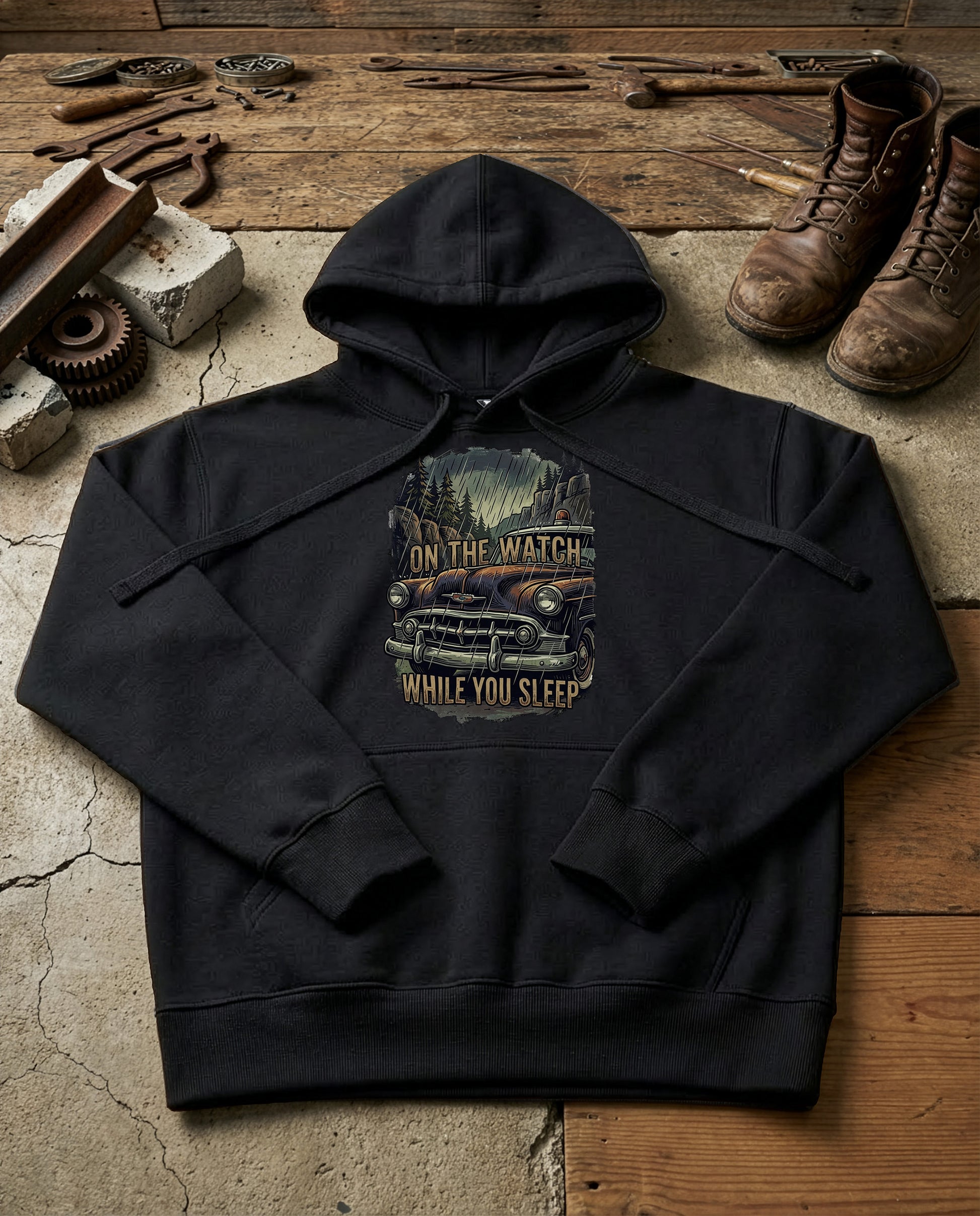 Midnight Patrol | Structured Hoodie - black.jpg