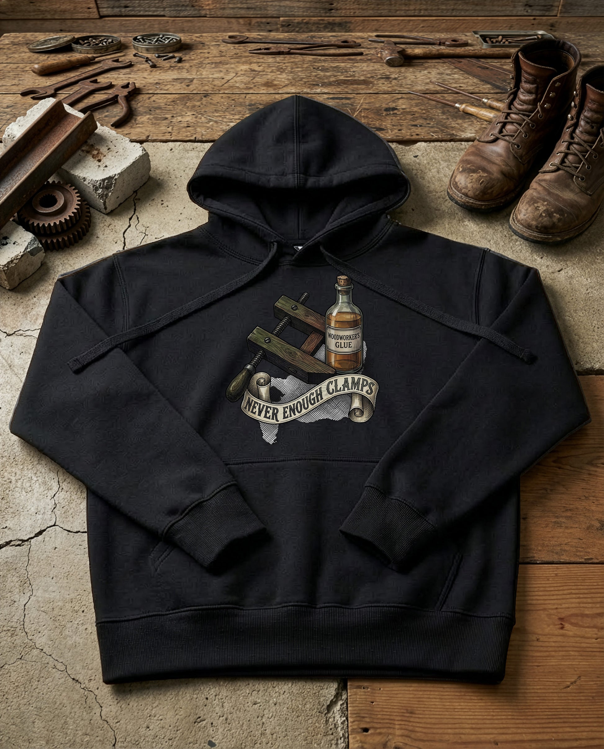 The Clamp | Structured Hoodie - black.jpg