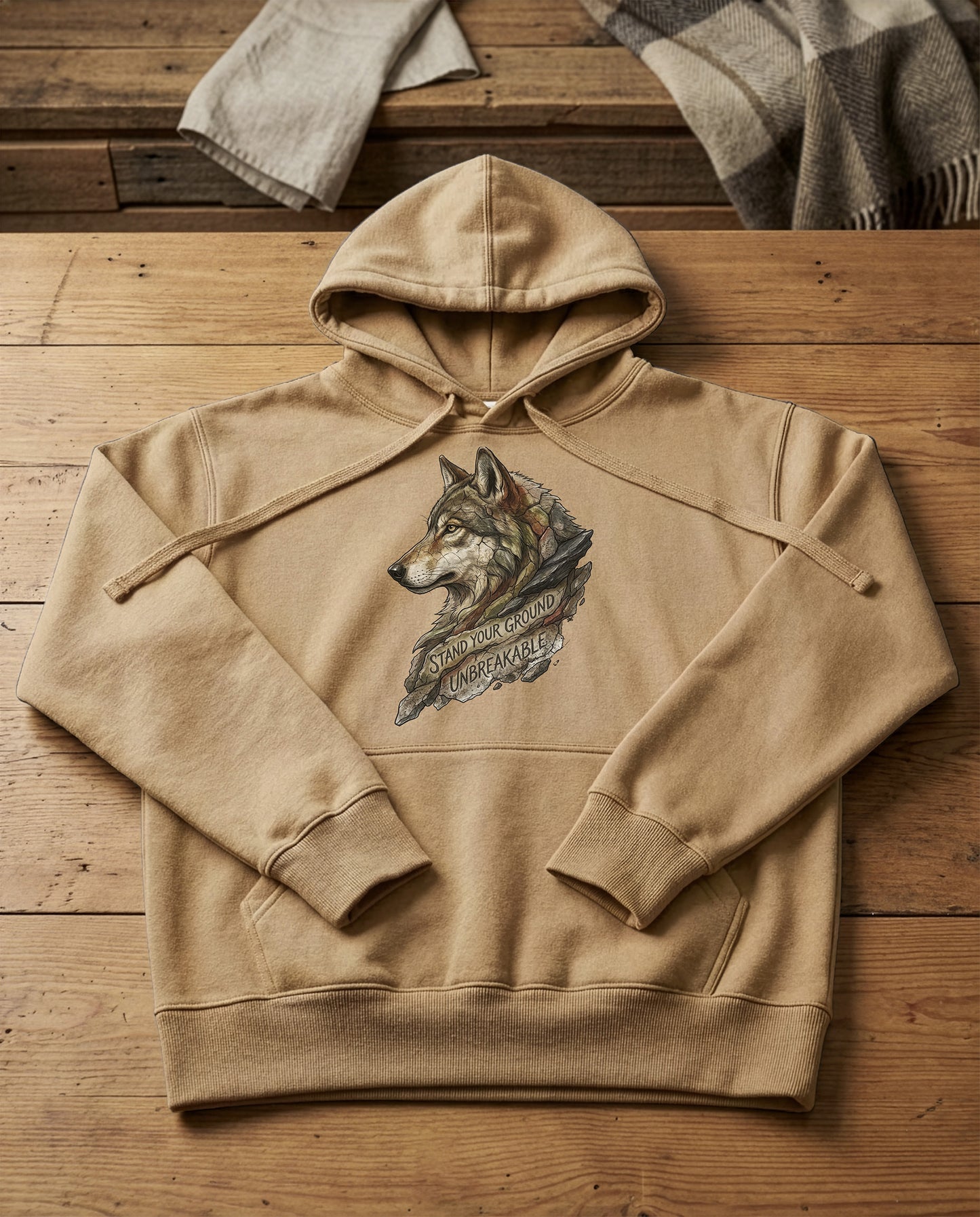 Stone Wolf | Structured Hoodie - sandstone.jpg
