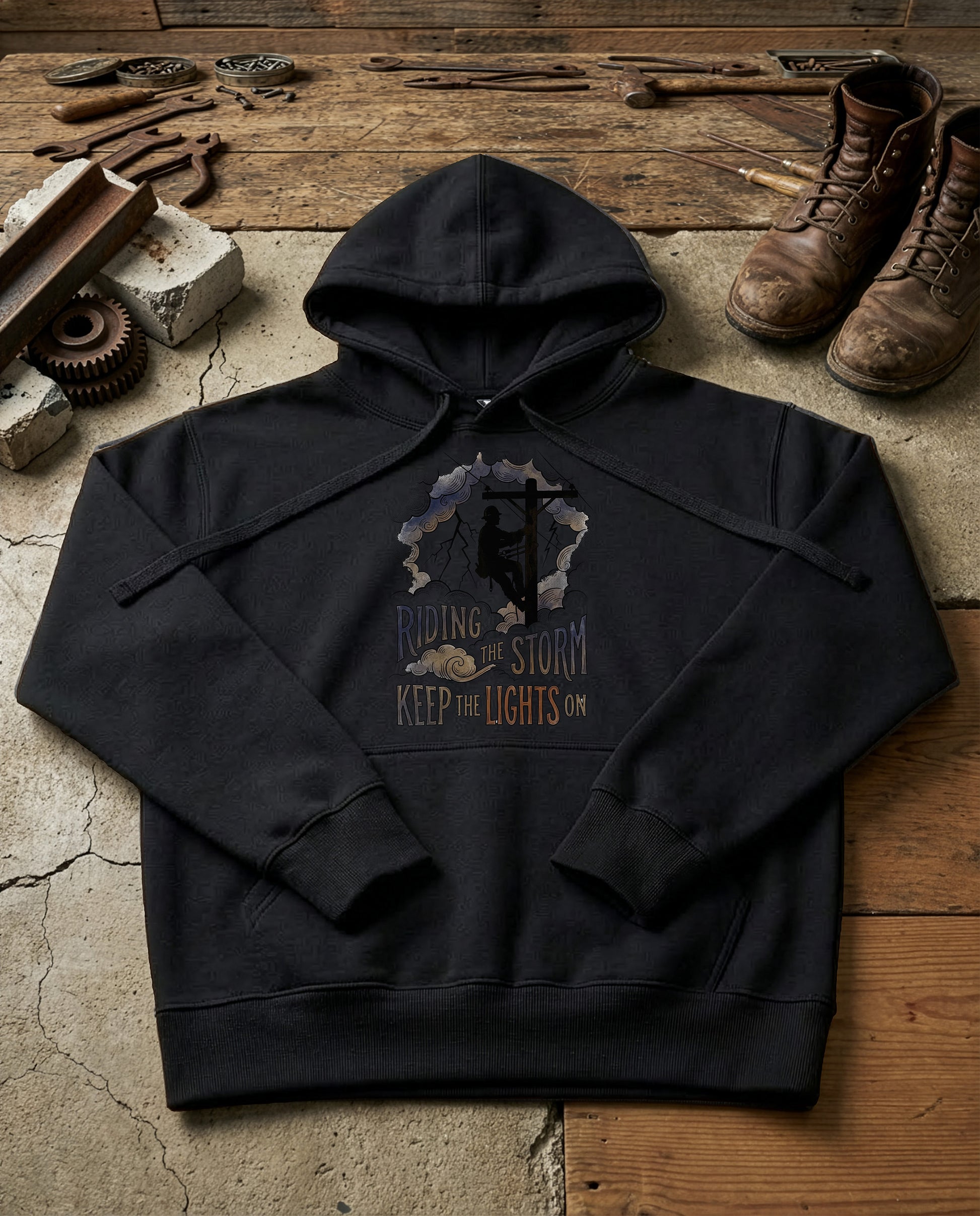 Storm Worker | Structured Hoodie - black.jpg