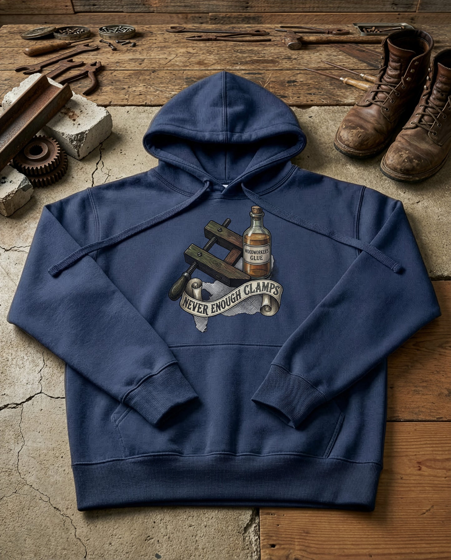 The Clamp | Structured Hoodie - navy.jpg