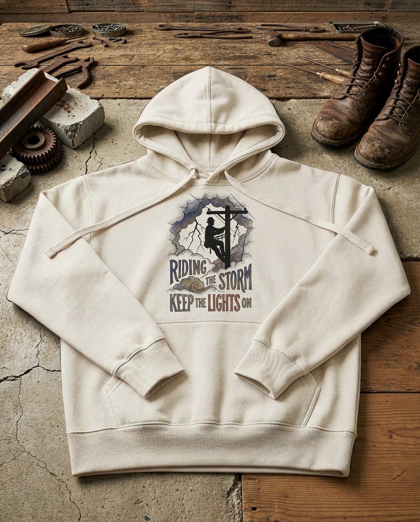 Storm Worker | Structured Hoodie - bone.jpg