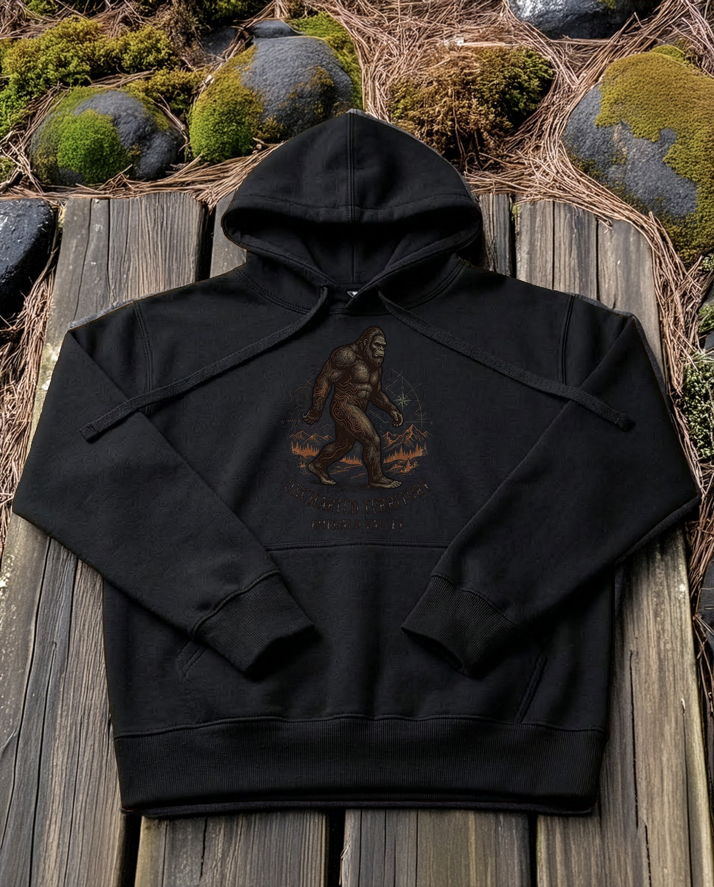 Topographic Walker | Structured Hoodie - black.jpg