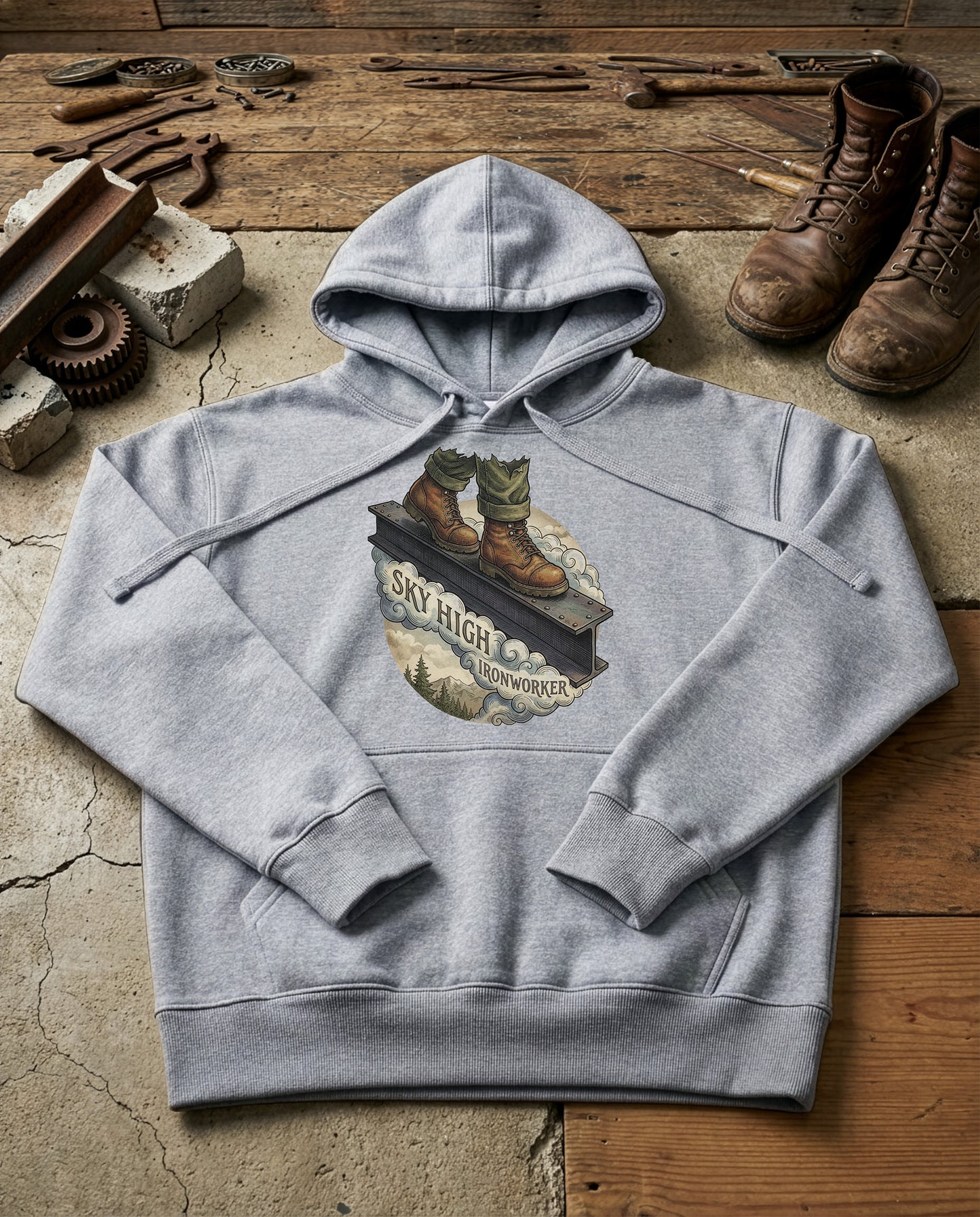 High Iron | Structured Hoodie - grey-heather.jpg