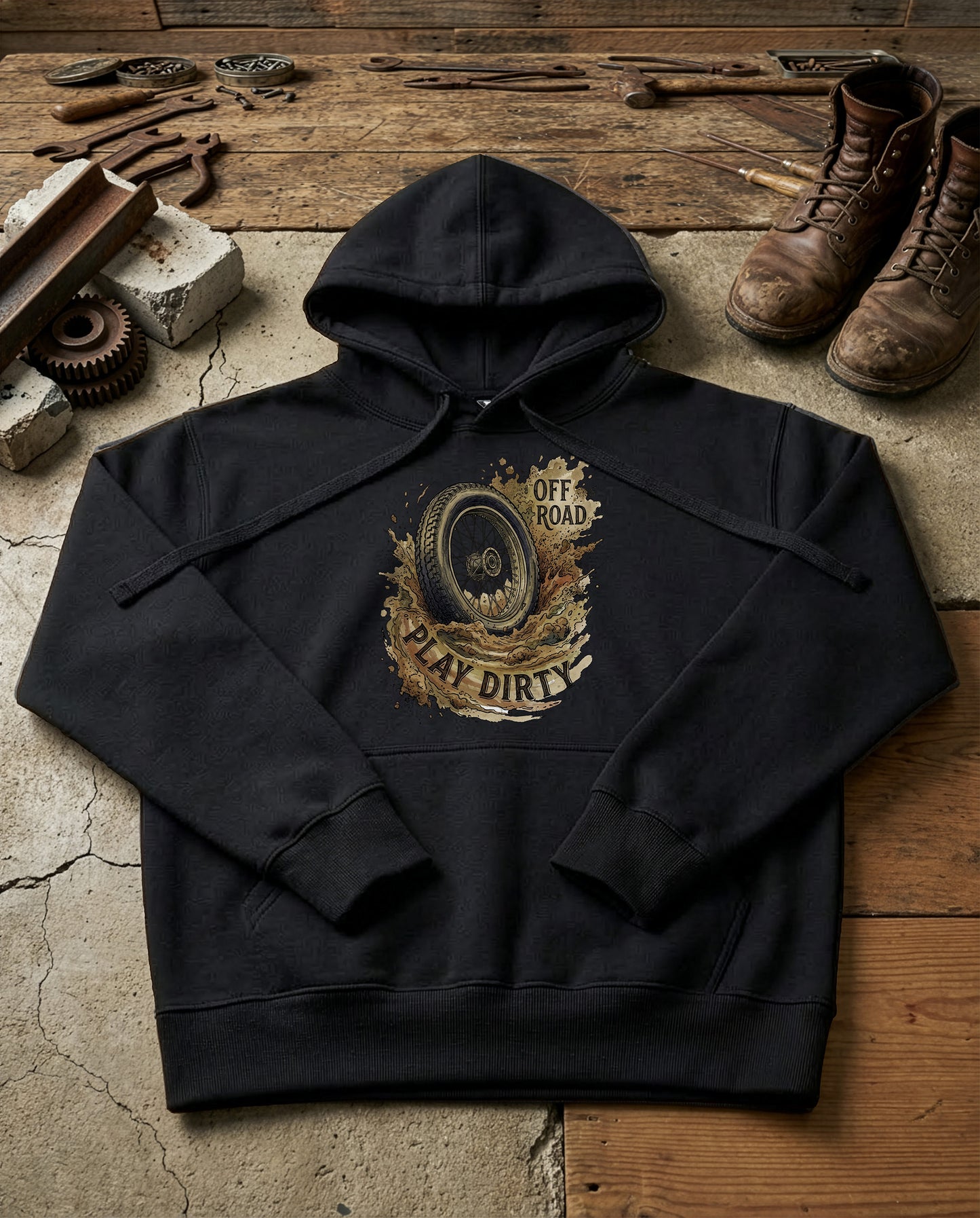 Mud Bog | Structured Hoodie - black.jpg