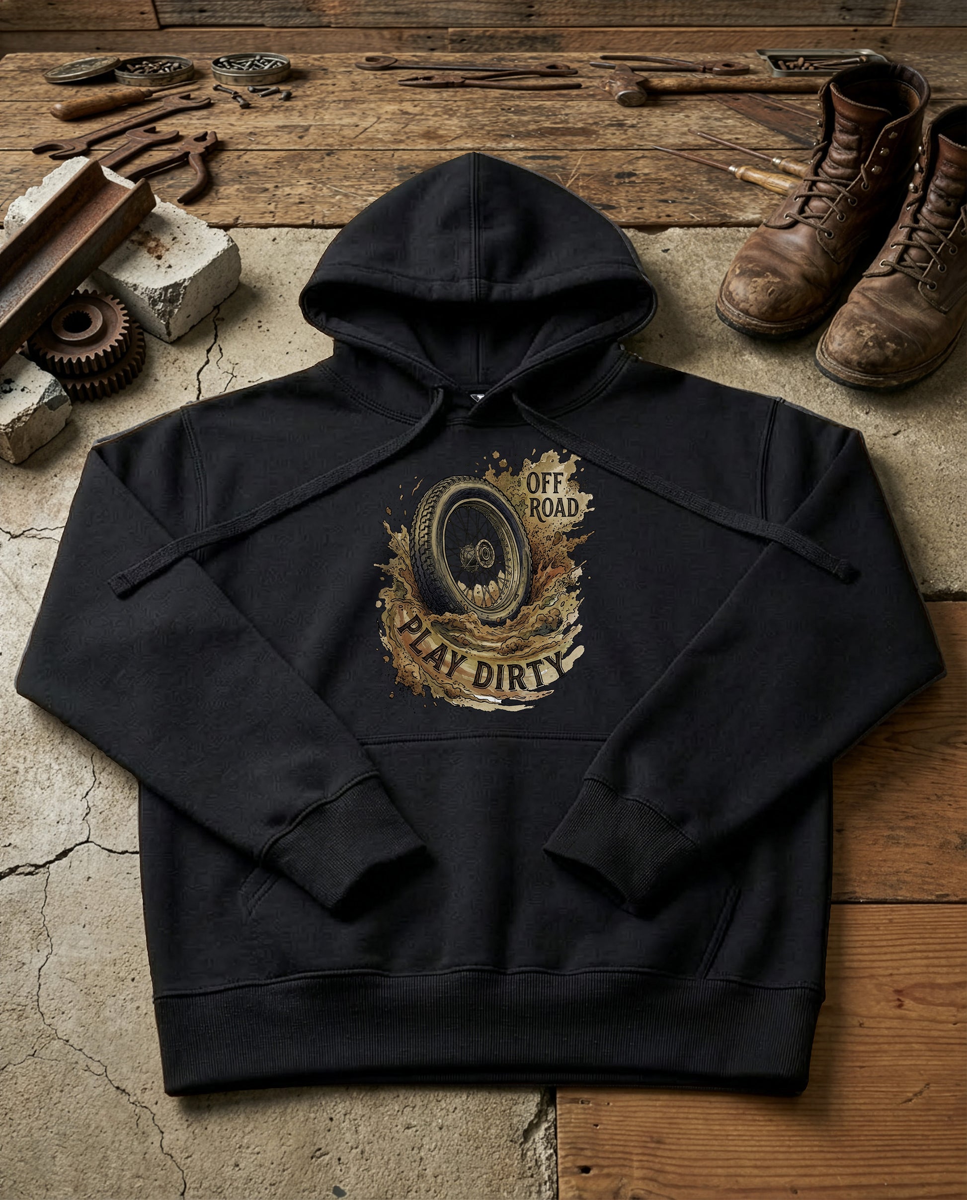 Mud Bog | Structured Hoodie - black.jpg