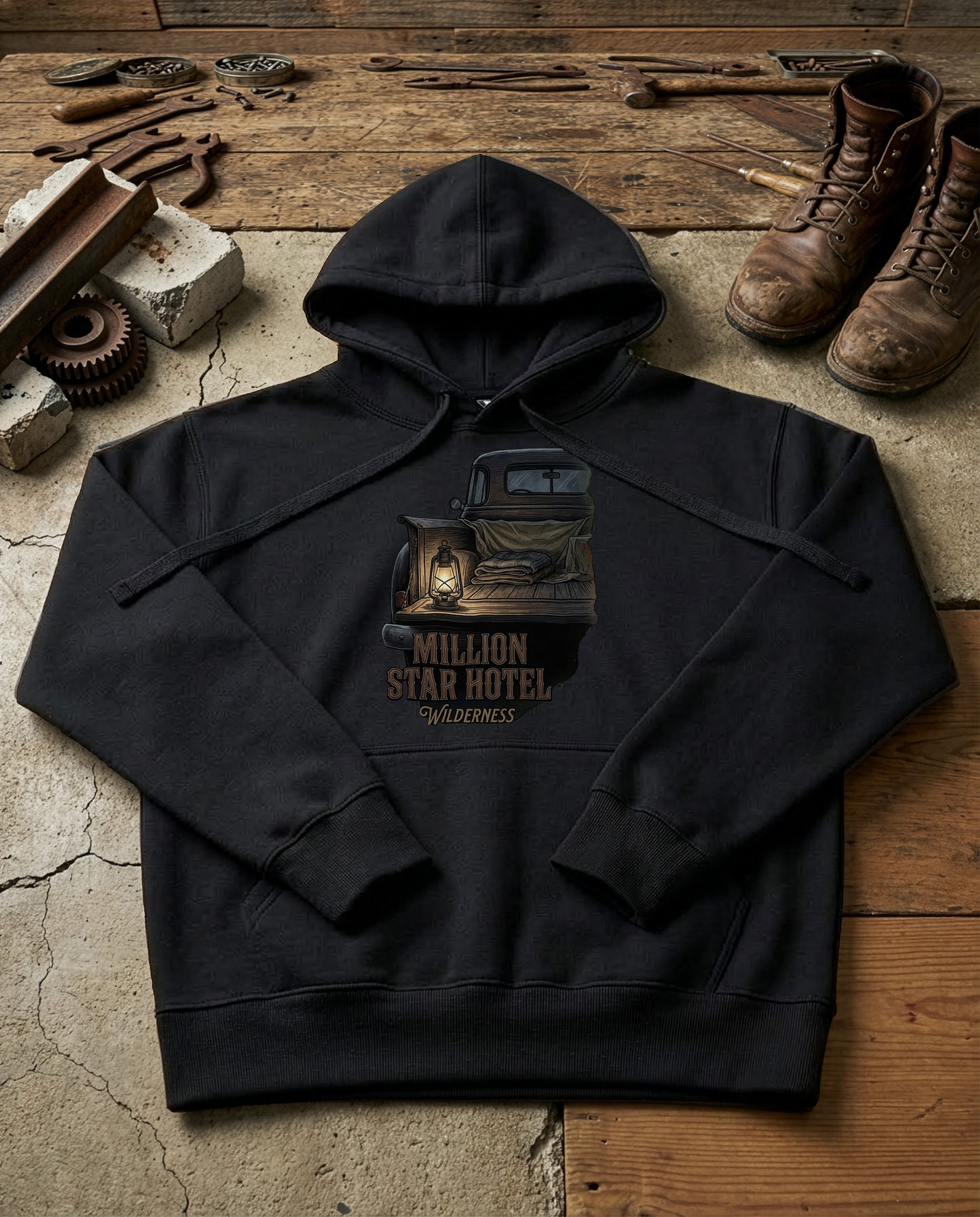 Night Camp | Structured Hoodie - black.jpg