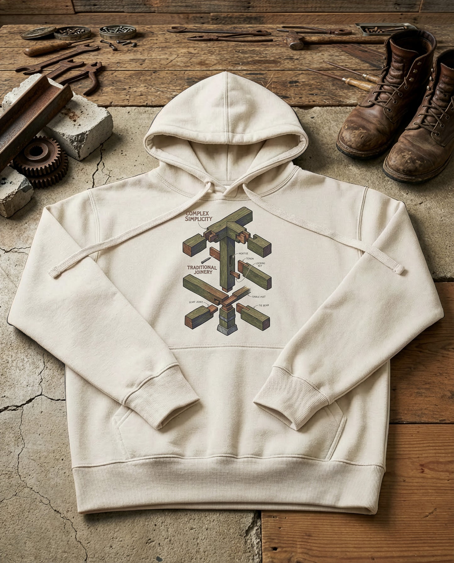 The Joint | Structured Hoodie - bone.jpg