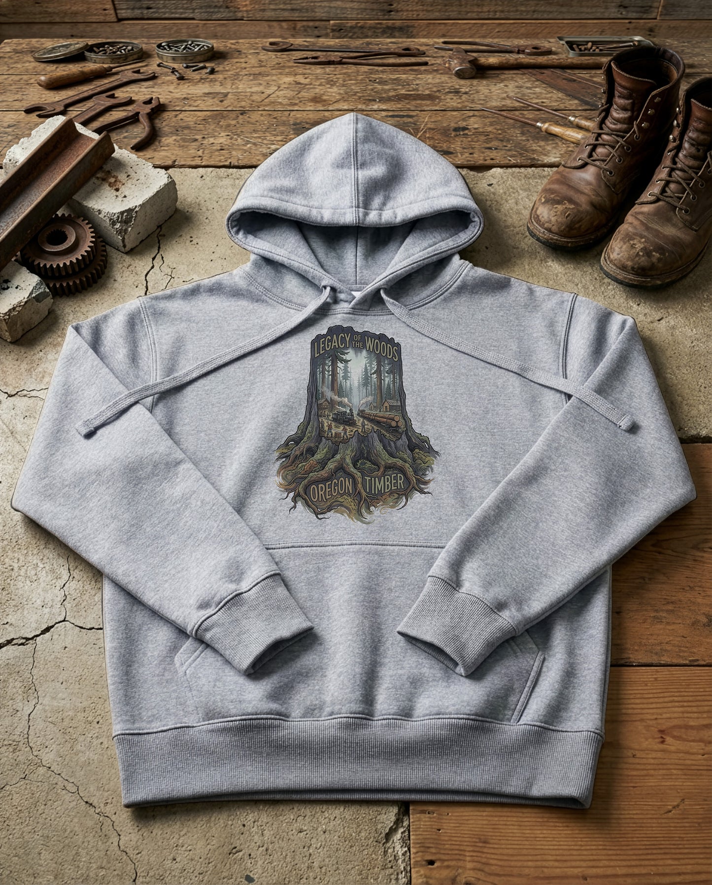 Legacy Stump | Structured Hoodie - grey-heather.jpg