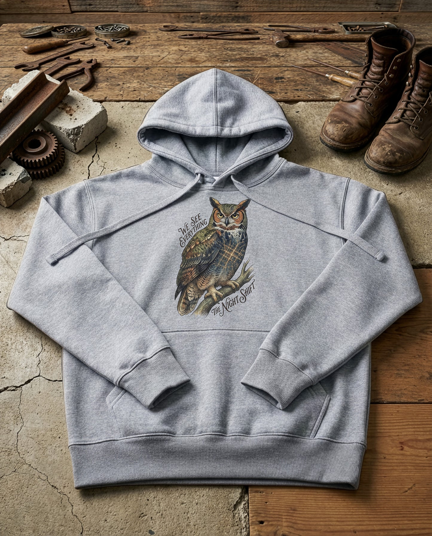 Night Owl | Structured Hoodie - grey-heather.jpg
