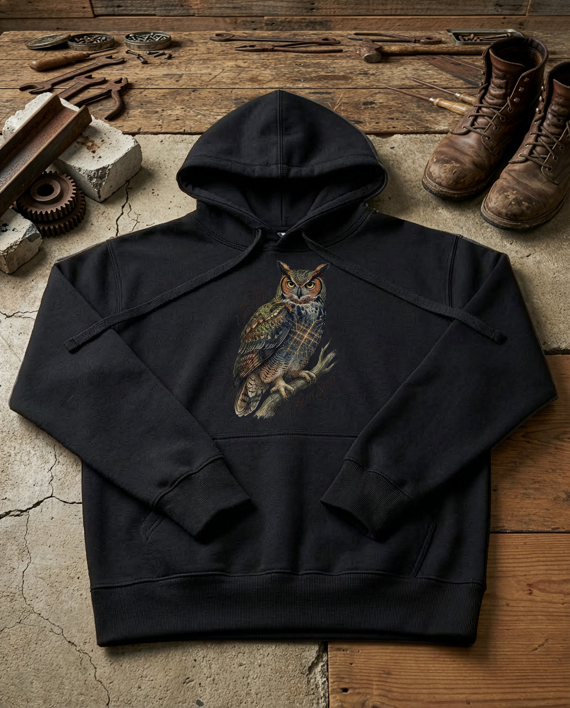 Night Owl | Structured Hoodie - black.jpg