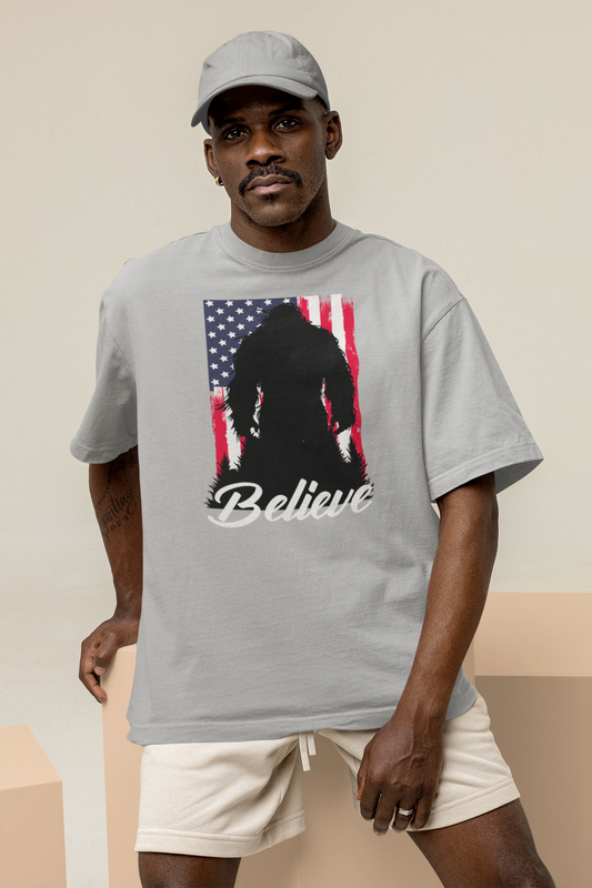 Bigfoot Believe American Flag Believe in Bigfoot, Believe in America!
