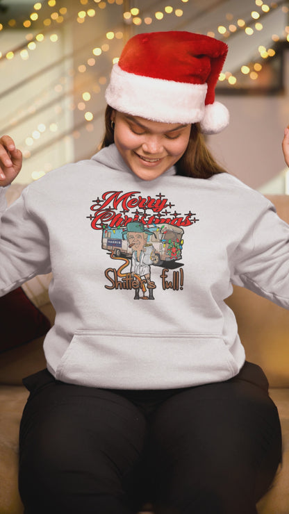 Trump – "The Shitter is Full" Christmas Shirt 🎄 Boldly Hilarious, Seriously Comfortable, and Perfectly Festive - LS T-Shirts