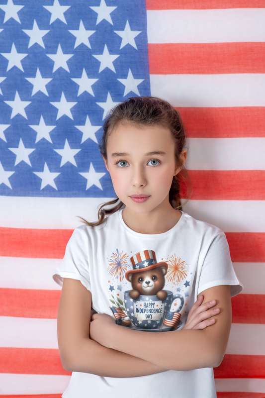 Happy Independence Day Bear in Teacup Teacup Teddy's Independence Treat