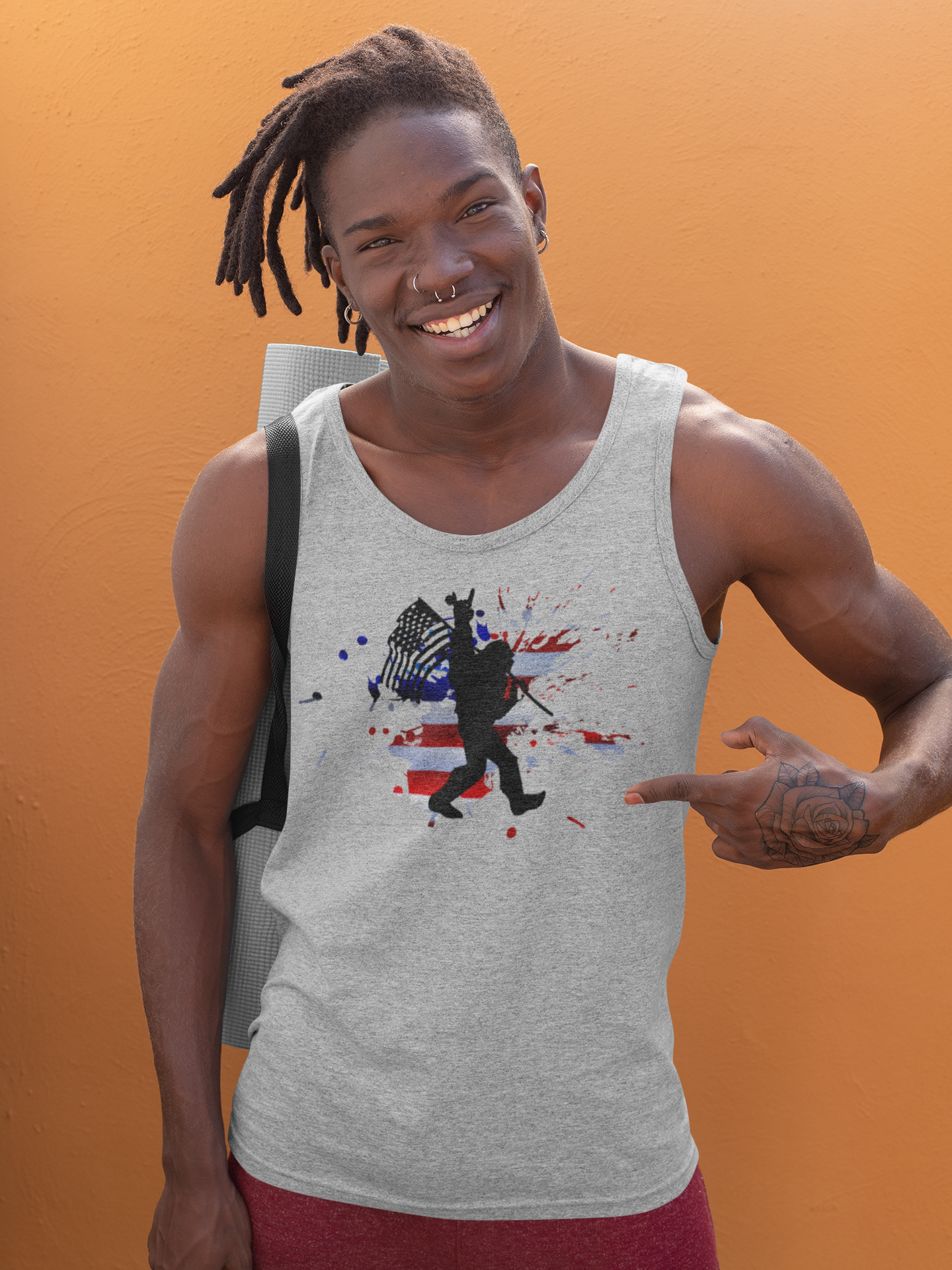 Patriotic Bigfoot Splatter