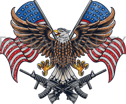 Eagle Flags and rifles