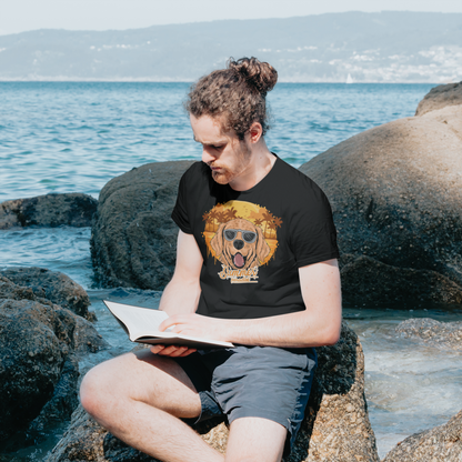 Golden Dogs Wearing Sunglasses During Summer at the Beach