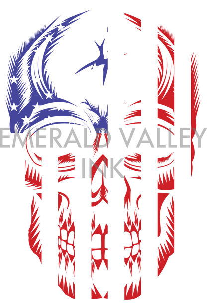 Skull with American Flag 101